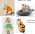 ANIAC Pet Pumpkin Costume Cat Halloween Hat Cloak Sets Puppy Poncho Dog Halloween Cosplay for Kitty Small Medium Sized Dog
