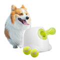 ALL FOR PAWS Automatic Dog Ball Launcher, Interactive Fetch Toy for Medium to Large Dogs, Rechargeable Pet Ball Thrower Machine for Outdoor Play, 6 Pcs 2.5-Inch Balls Included