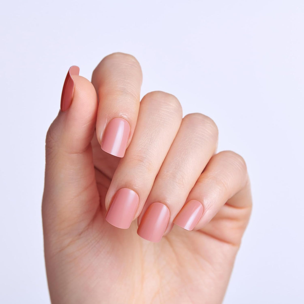 Kiss Impress No Glue Mani Press On Nails, Color, 'Your Magic', Pink, Short Size, Squoval Shape, Includes 30 nails, 1 mini file, 1 prep pad, Instruction Sheet, manicure stick