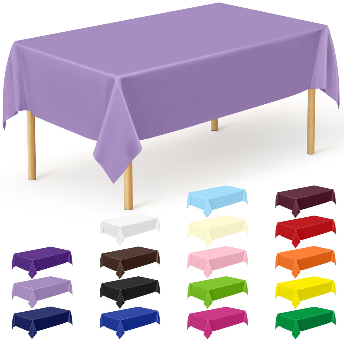 3 Pack Thanksgiving Tablecloths, 108" x 54" Disposable Turkey Table Cloth