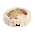 BALANCE Cat Bed Kitten Bed, Washable Round Cat Beds for Indoor Cats, Super Soft Plush Faux Fur Pet Bed for Puppy and Kitten with Anti-Slip Bottom