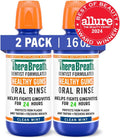 TheraBreath Healthy Gums Oral Rinse, Clean Mint, 16 fl oz, 2-Pack | Antigingivitis, Dentist Formulated, Prevents Gingivitis, Supports Gum Health, Alcohol Free