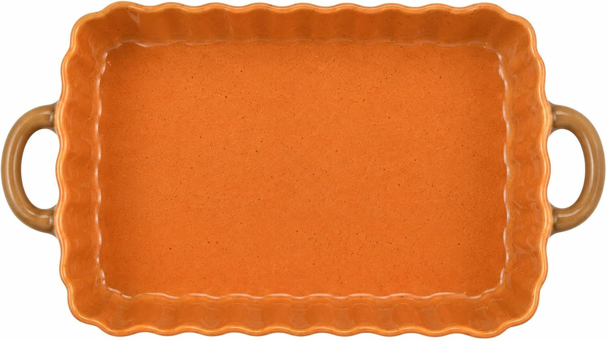 10 Strawberry Street Pumpkin Patch Rectangle Baker, Orange