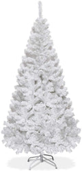 Goplus 6ft Sliver Artificial Christmas Tree with Electroplated Technolog