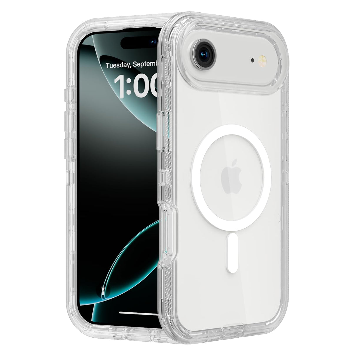Follaroma Magnetic for iPhone 16 Plus Case, Heavy Duty Phone Cases, Clear