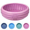 Dog Lick Bowl, Animire Freeze Lick Mat for Dogs, Non-Slip Slow Feeder Licking Bowl Enrichment Treat for Distraction Anxiety Relief, Food Grade Silicone, Dishwasher Safe(Dark Blue,S)