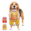 2025 New Dog Halloween Costumes, Dog Basketball Costume with Ball, Halloween Costumes with Basketball, Costume for Small Medium Large Dogs (1*RED, Small)