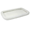 MidWest Homes for Pets QuietTime Dog Bed - White Fleece Bolster, Ultra-Soft and Machine Washable, Fits 42-Inch Crates and Carriers, for Large Breed Dogs