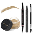 LAVONE Eyebrow Pen Makeup Kit, with Waterproof Eyebrow Pencil, Eyeliner, Pomade, and Brow Brush, Smudge-Proof and Long Lasting, Create Full and Natural Brows, Dark Brown