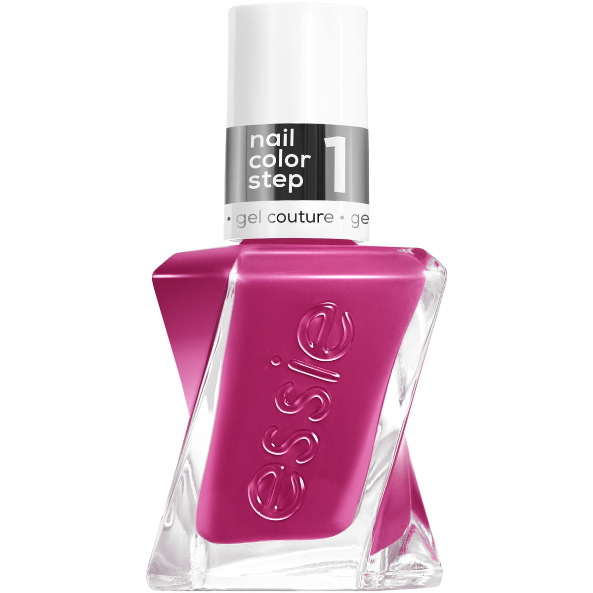 Essie Gel Couture Long-Lasting Nail Polish, Vegan, Clear, Shiny Top Coat, 0.46 fl oz