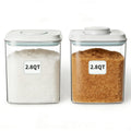 Pop Airtight Food Storage Containers with Lids for Kitchen Pantry Organizing Stackable Container for Cereal Snack Flour Sugar Coffee Spaghetti -12 Pcs(1.2, 2.0, 2.7, 3.3qt)*3
