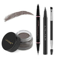 LAVONE Eyebrow Pen Makeup Kit, with Waterproof Eyebrow Pencil, Eyeliner, Pomade, and Brow Brush, Smudge-Proof and Long Lasting, Create Full and Natural Brows, Dark Brown