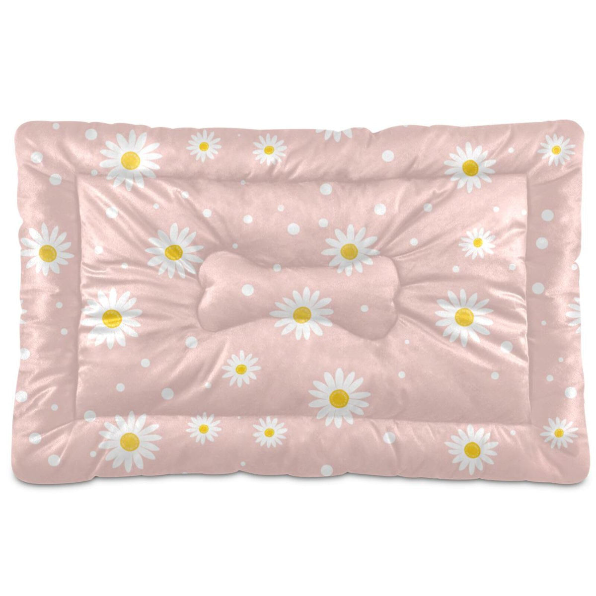 Blueangle Christmas Snowflakes Pet Bed Soft Crate Mat,Washable Dog Crate Bed Cushion Anti-Slip,Pet Mattress for Small Medium Dogs and Cats Kennel Pad, 36x24inch