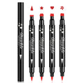 5PCS Double-headed Liquid Winged Black Eyeliner Stamp Pen Set | Eye Liner Pencil Long-lasting Waterproof, Stamp Eyeliner Set for Eye Makeup - Star, Heart, Flower, Butterfly, Triangle