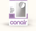 Conair Lighted Makeup Mirror, LED Vanity Mirror, 1X/5X Magnifying Mirror, Foldable with Case, Battery Operated and Rechargeable in White