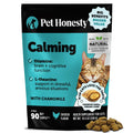 Cat Calming Treats for Anxiety Relief - Dual Texture Crunchy Creamy Calming Chews for Cats - Feline Stress Relief Behavior Support for Travel, Vet Visits, Grooming, Separation Anxiety (30-Day Supply)
