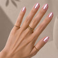 Olive & June Instant Mani Press-On Nails, HZ Velvet, Short, Round | Salon-quality glue-on manicure kit; 42 non-toxic fake nails in 21 sizes, recycled materials, realistic look, lasts 14 days