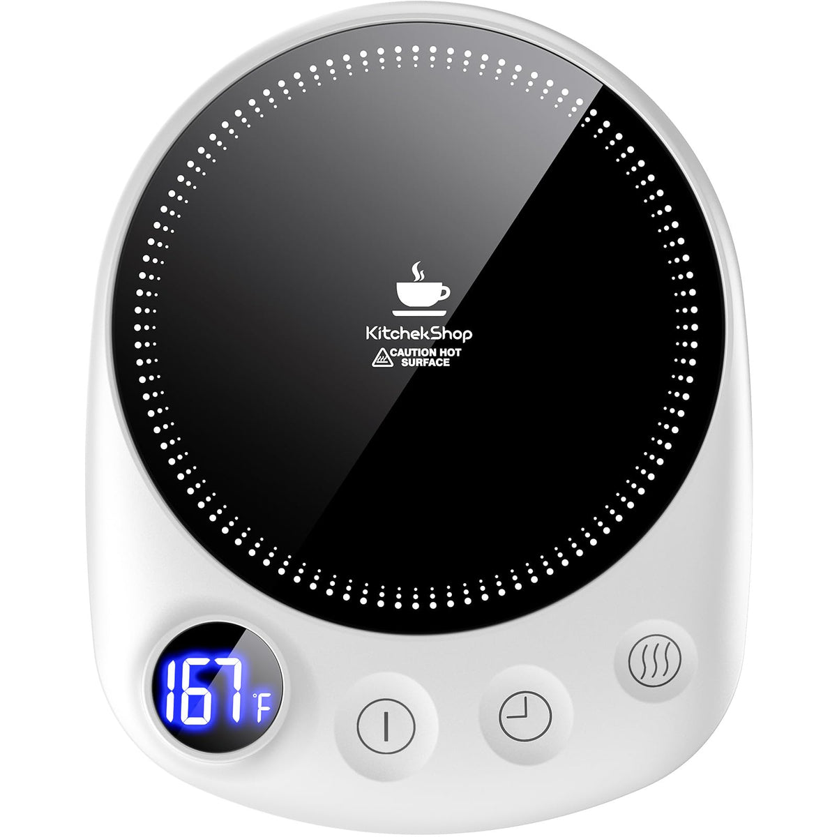 Coffee Mug Warmer-Fastest Heating & Highest Temperature, Coffee Cup Warmer for Desk Auto Shut Off, 4 Temp Settings & 1-12H Timer, Smart Electric Mug & Candle Warmer for Coffee, Tea (Black)