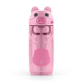 Ello Ellies 12oz Stainless Steel Leakproof Kids Water Bottle, Dog | Insulated kids water bottle with straw, leakproof locking lid, carry handle, and stainless steel fun animal design for school