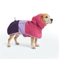 Spark Paws Dog Raincoat, Waterproof Windproof Rain Jacket, for Small Medium Large Extra Large Dogs, Reflective Breathable Full-Body Coverage Dry Suit - Neon White Navy Blue, 2XL