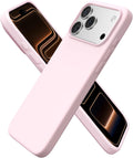 ORNARTO for iPhone 17 Pro Max Case, Liquid Silicone, Chalk Pink