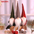 BWFY 3pcs new Christmas Decoration Long Legs Rudolph Doll Christmas Children Gift Hotel mall Window Decoration