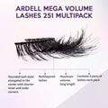 Ardell False Eyelashes Mega Volume 251 – Fluffy Volume for a Dramatic Look, Wispy Lashes, Full Strip, 2 Pack