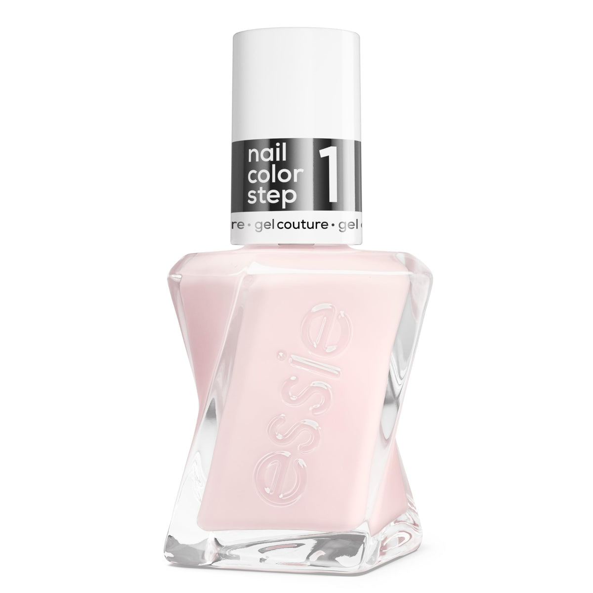 Essie Gel Couture Long-Lasting Nail Polish, Vegan, Clear, Shiny Top Coat, 0.46 fl oz