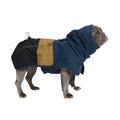 Spark Paws Dog Raincoat, Waterproof Windproof Rain Jacket, for Small Medium Large Extra Large Dogs, Reflective Breathable Full-Body Coverage Dry Suit - Neon White Navy Blue, 2XL