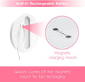 RIKI LOVES RIKI GLAMCOR Home Fogless Shower Shaving Mirror with Lights | Heated Instant Fog-Free Glass, Secure Magnetic Mount, HD LEDs and Rechargeable Batteries