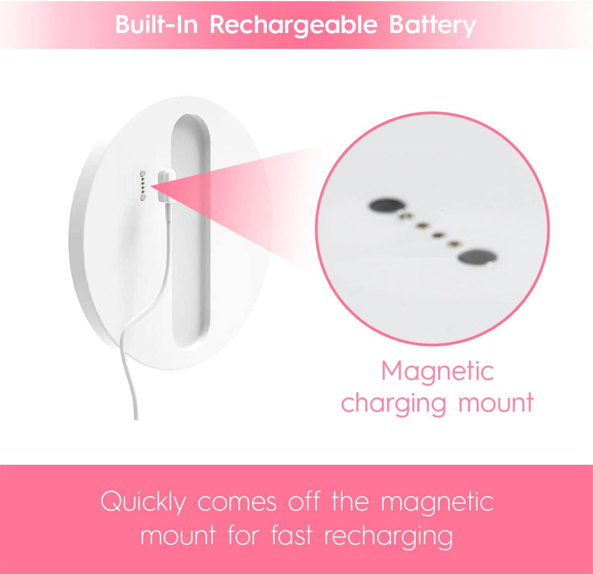 RIKI LOVES RIKI GLAMCOR Home Fogless Shower Shaving Mirror with Lights | Heated Instant Fog-Free Glass, Secure Magnetic Mount, HD LEDs and Rechargeable Batteries