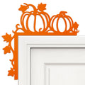 Yaocom 11.8" x 11.8" Metal Halloween Door Topper, Black Skeleton Sign
