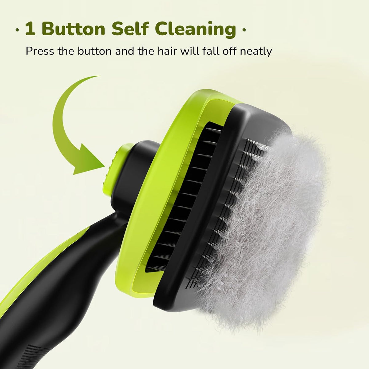 Pecute Skin Friendly Self-Cleaning Slicker Brush for Dog & Cat Shedding Season, Lightweight Undercoat Hair Removal Dog Brush Cat Brush for White-Coated, Long, Thick & Double-Coated Large Dogs