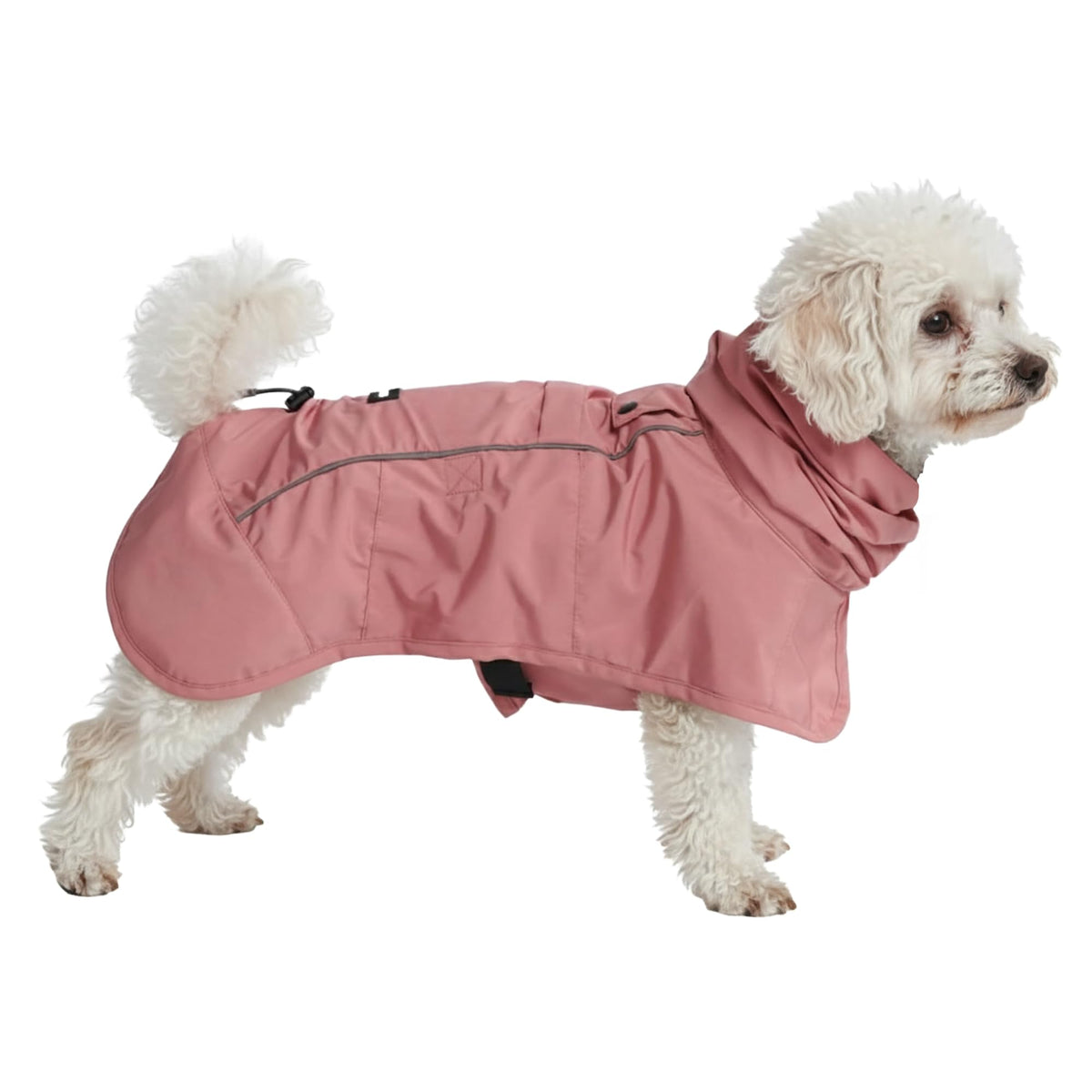 Spark Paws Dog Raincoat, Waterproof Windproof Rain Jacket, for Small Medium Large Extra Large Dogs, Reflective Breathable Full-Body Coverage Dry Suit - Neon White Navy Blue, 2XL