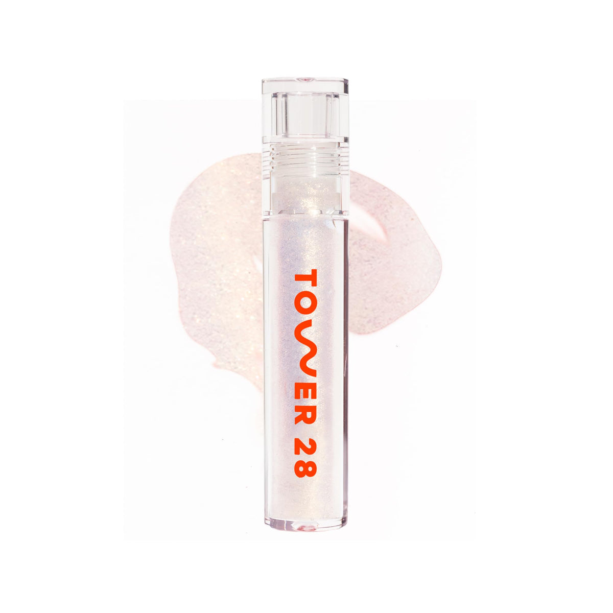 Tower 28 ShineOn Lip Gloss Jelly, Pistachio (0.13 oz) | Nude Pink Tinted Lip Oil with Hydrating Lip Balm Formula, Non-Sticky, High-Shine Gloss with Nourishing Oil Blend