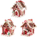 3 Pcs Gingerbread House Ornaments for Christmas Tree Decorations