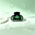 Halloween Ghost Hair Clips Luminous Ghost Hair Claw Clip Dark Style Bat Wing Hair Clip Glossy Acrylic Small Jaw Hair Clips Non Slip Strong Hold Hair Catch Barrette Hair Accessories for Women 1PC