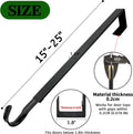 GP Life Wreath Hanger for Front Door, Adjustable from 15 to 25 Inches Hanger, 20 lbs Larger Door Upgrade Christmas Fall Wreaths Decorations Hook (Black)