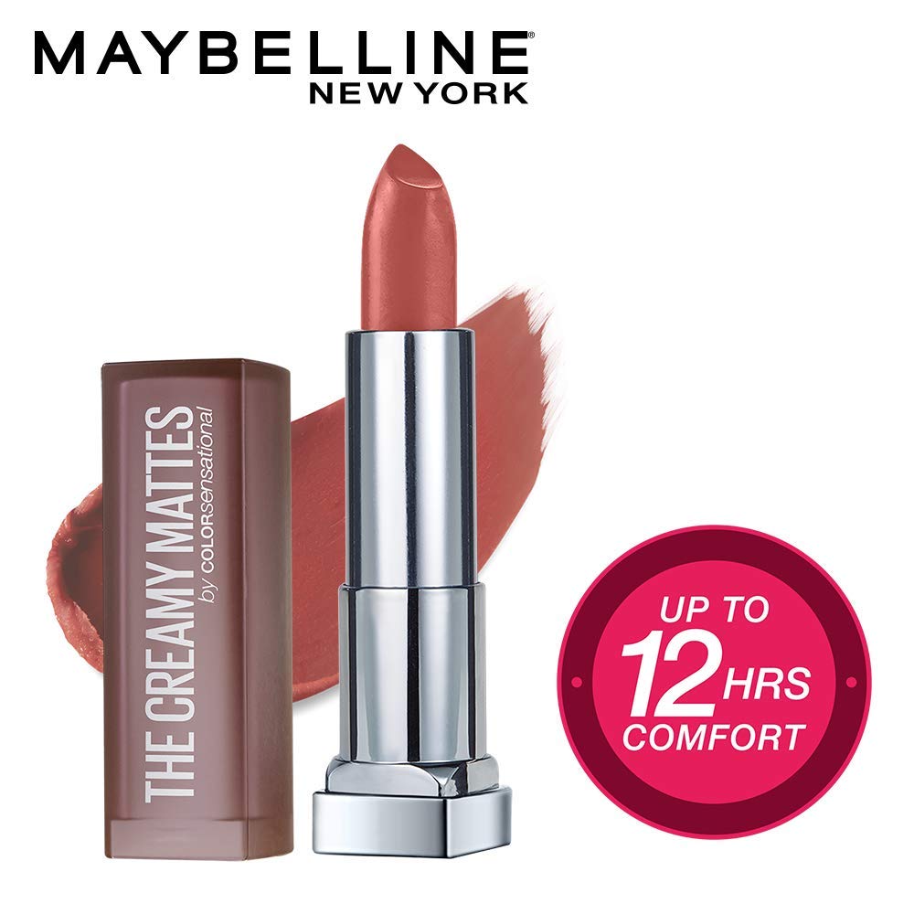 MAYBELLINE Color Sensational Matte Lipstick Bundle with Touch Of Spice and Nude Nuance, 1 Count Each
