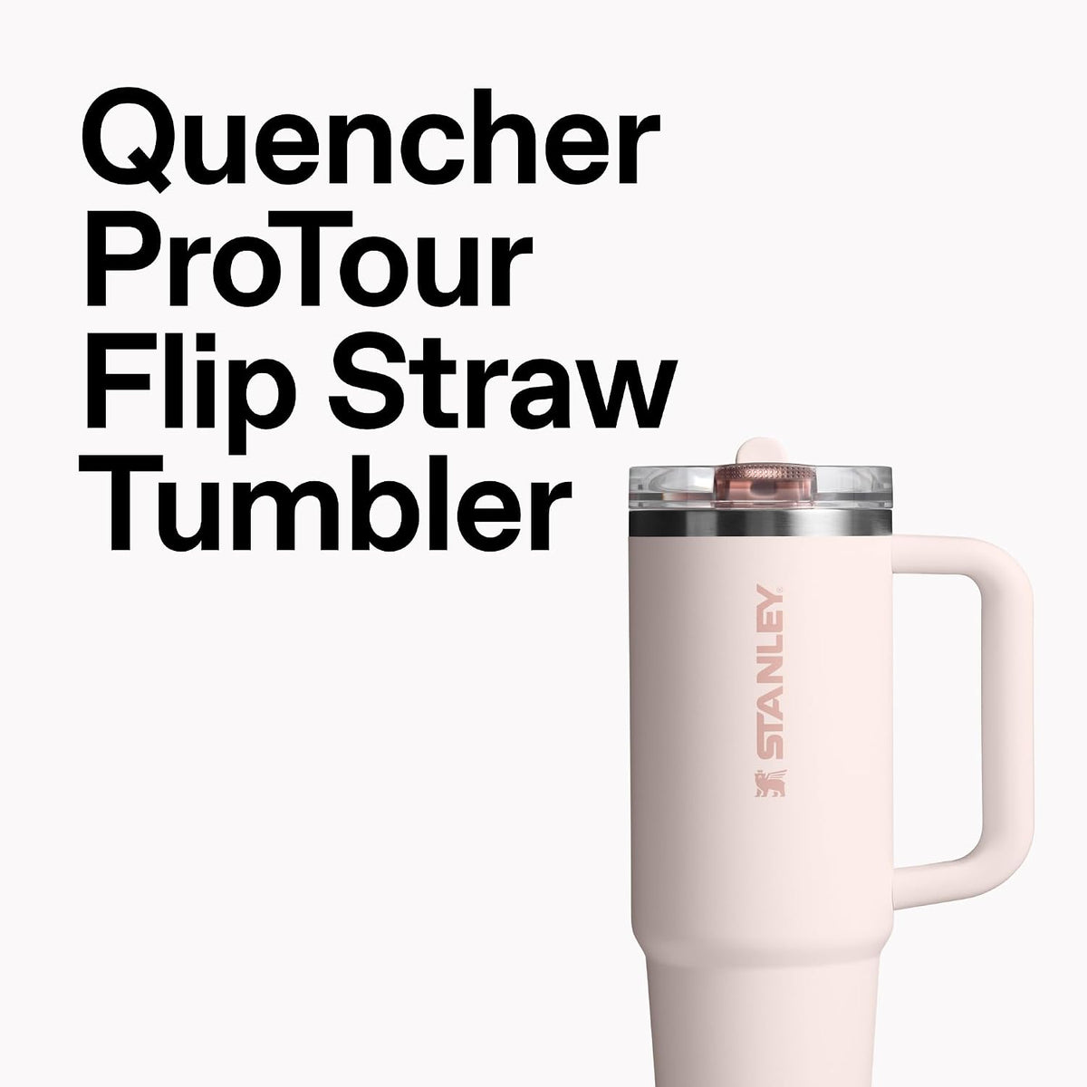 STANLEY Quencher ProTour Flip Straw Tumbler with Leakproof Lid 40 oz | Built-In Straw and Handle | Cup Holder Compatible for Travel | Insulated Stainless Steel Cup | BPA-Free | Black