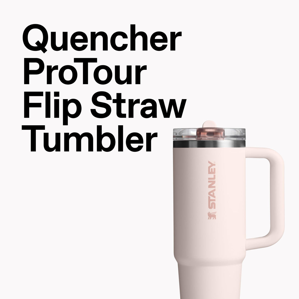 STANLEY Quencher ProTour Flip Straw Tumbler with Leakproof Lid 40 oz | Built-In Straw and Handle | Cup Holder Compatible for Travel | Insulated Stainless Steel Cup | BPA-Free | Black
