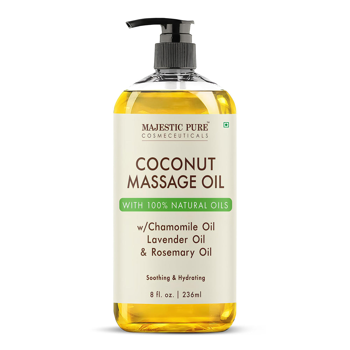 Majestic Pure Firming Body Massage Oil- Helps Smooth the Appearance of Cellulite & Improve Skin Texture- Natural Oils with Collagen- Refreshing Aromatherapy Body Oil for Legs & Full Body - 8 fl oz