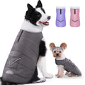 Dog Winter Coat for X-Large Dogs, Easy on Dog Snow Fleece Coat Velcro Waterproof Pet Puffer Jacket with Harness Hole Adjustable Reflective Quilted Pet Cold Weather Vest for Girl Female