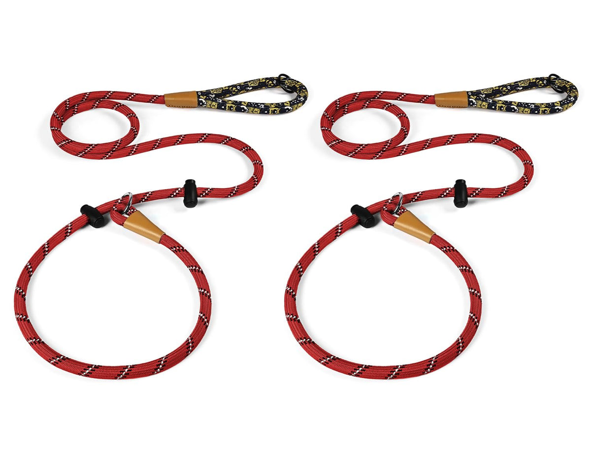 lynxking Slip Lead Dog Leash Reflective, Heavy Duty Comfortable Strong Rope for Large Medium Small Dogs No Pull Pet Training (Black, Large 1/2in x 6ft-Slip Lead)