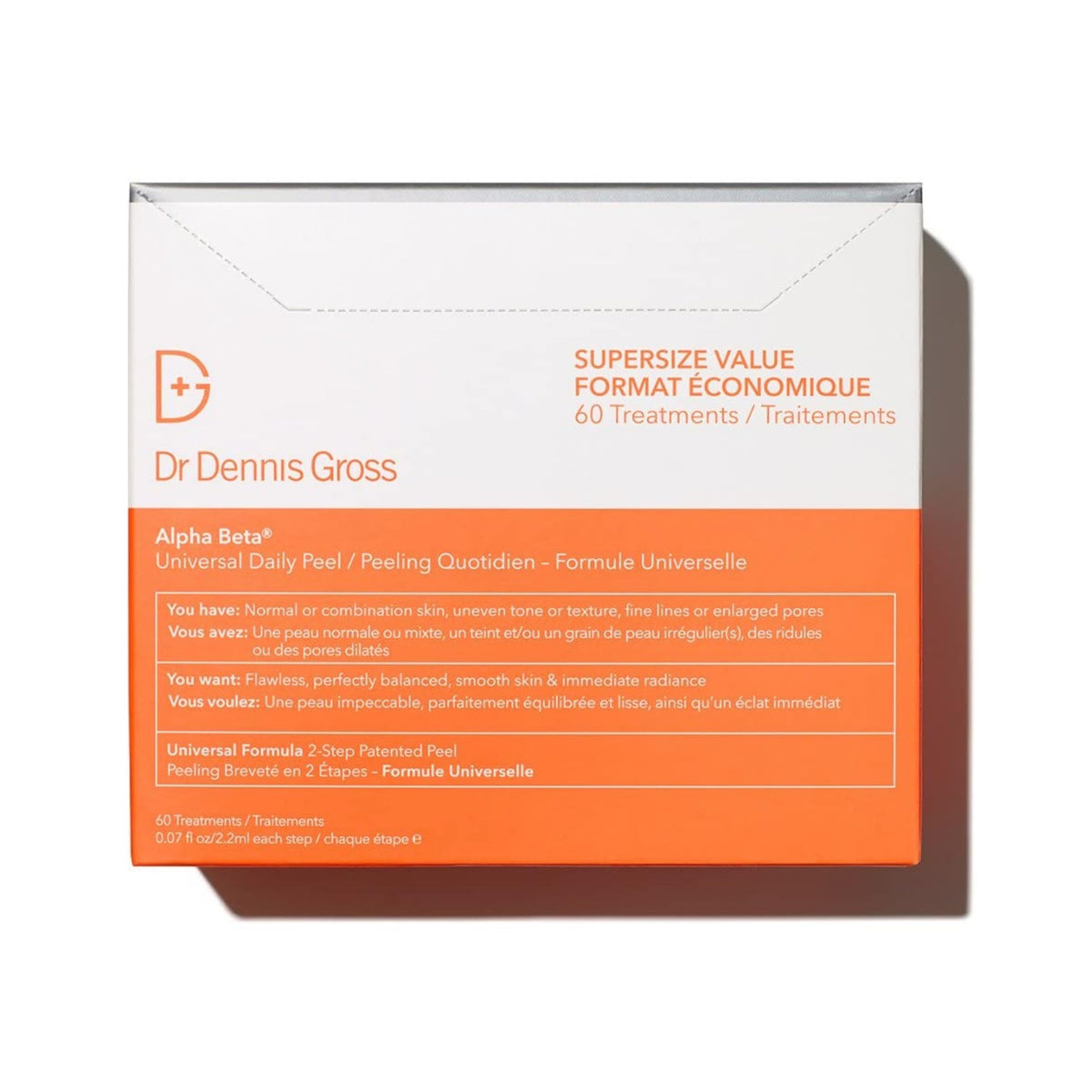 Dr Dennis Gross Alpha Beta Universal Daily Peel: for Uneven Tone or Texture and Fine Lines or Enlarged Pores, (5 Treatments)