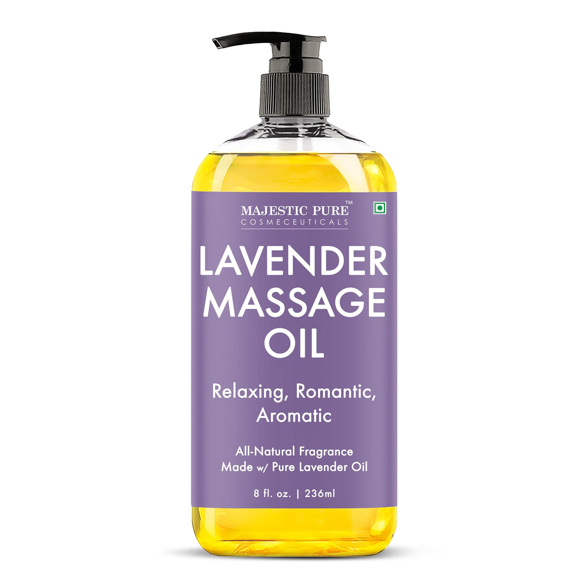 Majestic Pure Firming Body Massage Oil- Helps Smooth the Appearance of Cellulite & Improve Skin Texture- Natural Oils with Collagen- Refreshing Aromatherapy Body Oil for Legs & Full Body - 8 fl oz