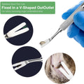Tick Remover, Tick Removal Tool, Stainless Steel Tick Remover Tool for Dogs/Humans/Cats/Horses, Professional Foam Inserts Tick Remover Set- Includes Tick Tweezers, Tick Fork, Handy Tin, Manual (1 Set)