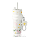 SDGA+ 24 oz Stainless Steel Tumbler with Lid and Straw, Insulated Water Bottle Leak Proof for Hot and Cold, Portable Travel Coffee Mug, Reusable Coffee Cup for Women, Cherry