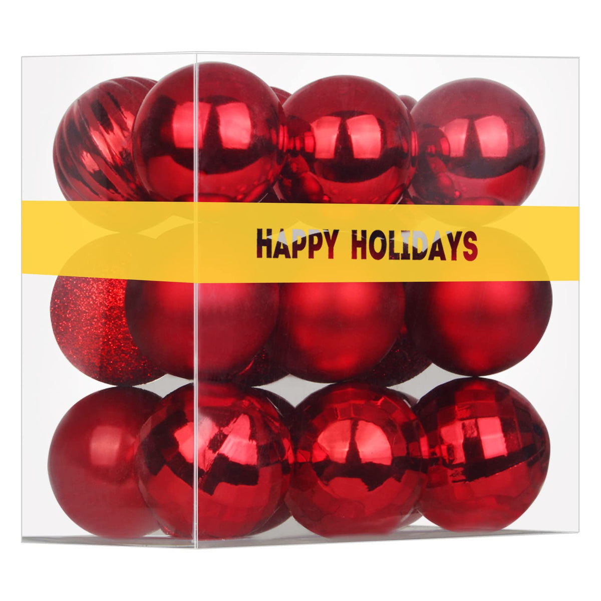 White 4.0" Large Christmas Balls - Christmas Tree Decoration Ornaments Shatterproof Hanging Balls for Birthday Halloween Holiday Wedding Decorations Set of 4pcs