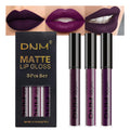 evpct 3Pcs Dark Ruby Fire Red Matte Liquid Lipstick Lip Stain Lipgloss sets for Women 24 Hour Red Matte Lipstick Long Lasting Smudge Proof